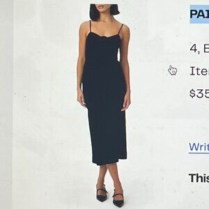 Paige Black Velvet Gaia Dress Paige